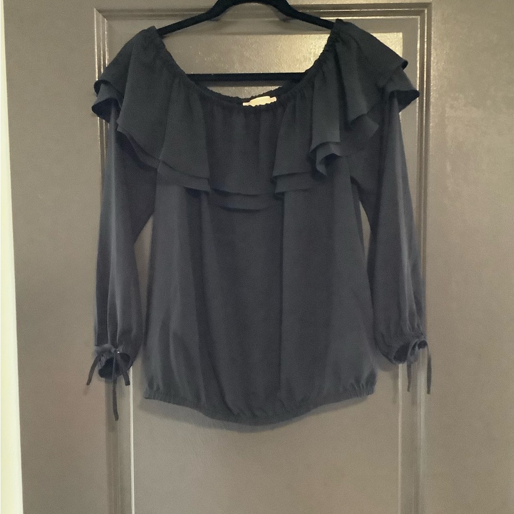 Michael Kors Black Off the Shoulder Blouse